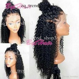 Bytai Lace Front Human Hair Pruiken voor zwarte vrouwen krullende kanten voorpruik maagdelijk haar volle kanten pruik met babyhaar gebleekte knopen 488