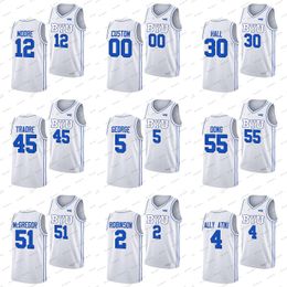 BYU Cougars Custom 2022-23 Maillot de basket-ball universitaire blanc Trevin Knell Spencer Johnson Gideon George Braeden Moore Ally Atiki Rudi Williams