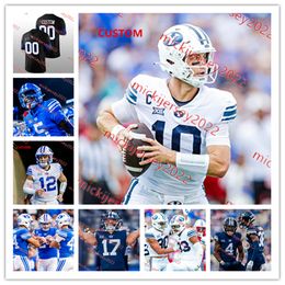 2023 XII BYU Cougars Football Jersey 27 Marcus McKenzie 3 Aidan Robbins 76 Caleb Etienne Dylan Flowers Jake Retzlaff Tyler Allgeier BYU Jerseys cosidos personalizados para hombre