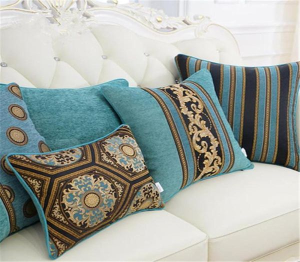 BZ184 luxe classique européen chenille jacquard housse de coussin taie d'oreiller canapé voiture coussin oreiller Textiles de maison fournitures 7311709