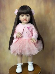 BZDOLL 55CM 22 pouces peut tenir Reborn bébé réaliste fille poupée entièrement en Silicone souple corps princesse enfant en bas âge Bebe cadeau d'anniversaire 240226