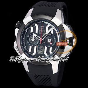 BZF EPIC X CHRONO EC400.20.AA.AB Montre à quartz japonaise avec mouvement chronographe pour homme Cadran squelette noir Boîtier en acier Bracelet en caoutchouc Chronomètre trustytime001Montres-bracelets