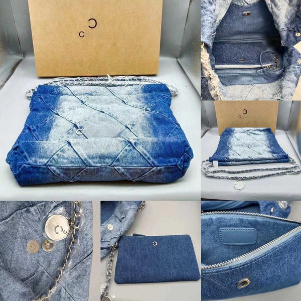 Channell – sac poubelle pour femmes, nouveau petit parfum de lavage de jeans, fourre-tout grande capacité, chaîne Lingge, 2023