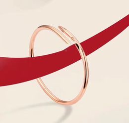 C klassieke nagelarmband kop en staart set diamanten ingetogen luxe polsarmband twee kleuren witgoud roségoud