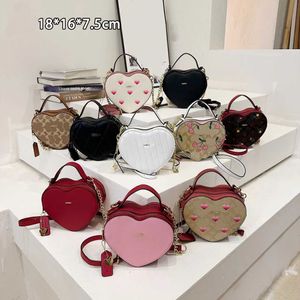 c Desinger Heart Bag Mini Lindo Bolso de Hombro Mujeres coabag Bolso Vintage Cloudy Tote Cuero Moda Rosa Crossbody