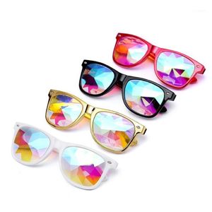 C F Goggle Kaleidoscope Lunettes colorées Rave Festival Party Sunglasses Lens Lunettes de soleil pour femmes Caleidoscoop Zonnebril1 2559