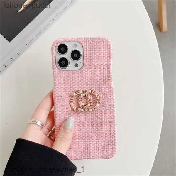 C Flowers Iphone 14 Case Designer Phone Cases pour 14pro 14promax 14plus Couverture de marque de luxe 13 12 Six couleurs Fashion Weave 11 6 5O5