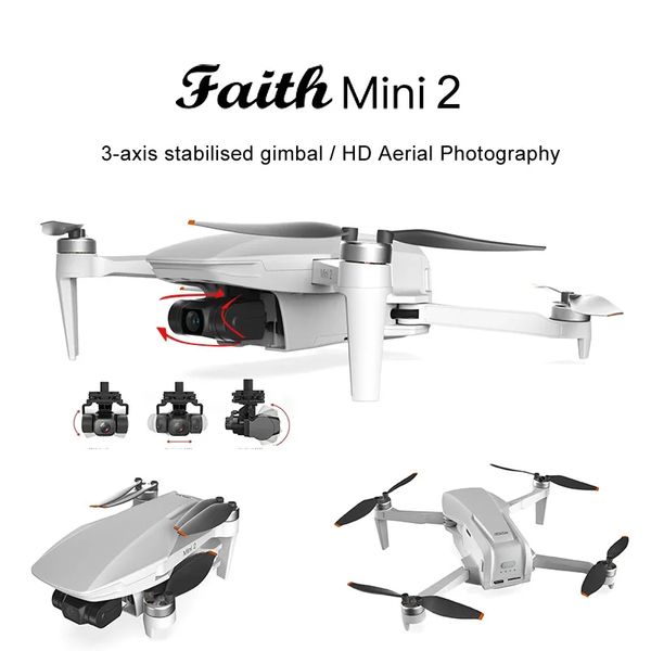 C-FLY Faith Mini 2 Drone 4K Cámara Profesional HD FPV Drone 3 ejes cardán 240g Motor plegable sin escobillas 5KM RC Quadcopte