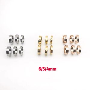 C love Nuovi anelli per coppia 4/5/6mm Tre strass/Senza strass Platino/Oro/Oro rosa Festa di nozze Gioielli regalo di San Valentino Alta qualità con scatola per spose