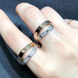 C love's nieuwste paar ringen schroef dubbele ring kruis twee-in-een ring is klassiek elegant en genereus mooi tot in het extreme huwelijksfeest cadeau zelfdragend met doos