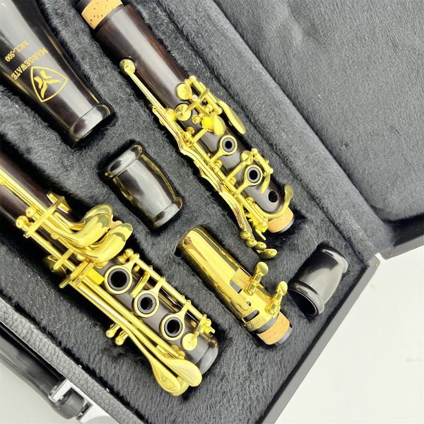 C Tone Clarinet Margewate MCL-500 Ebony Wood o Bakelite Wood Gold Keys Instrumento profesional de viento de madera con estuches gratis
