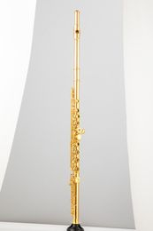 C tune Flauta 17 teclas Agujeros abiertos Instrumento musical profesional chapado en oro