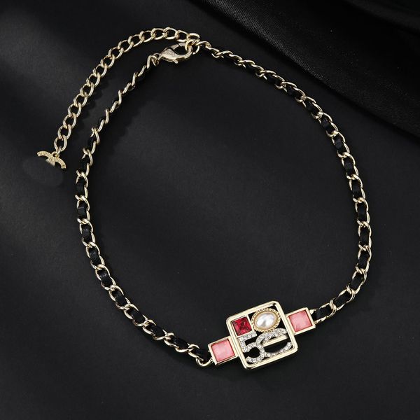 C Bracelet de coucheur de chaume pour femmes Cclies Collier pendentif simple Copper Luxury Brands Bijoux Wholesale 56879