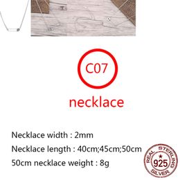 C07 S925 collar de plata esterlina personalizado moda Punk Hip Hop estilo Pin versátil Cruz flor letra forma regalo para amante
