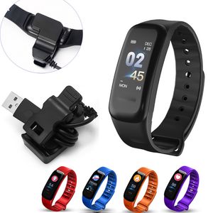 C1 Plus Kleurenscherm Smart Armband Bloeddruk Smart Horloge Hartslag Monitor Fitness Tracker Smart Polshorloge voor Android iPhone IOS