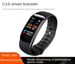 C1 plus bracelet intelligent IP67 Débit cardiaque Étape de pression artérielle Sexice Sleep Alarm Wory Mouvement Bluetooth Bracelet4212503