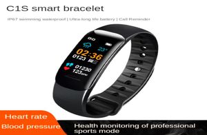 C1 plus bracelet intelligent IP67 Séquence cardiaque étape de pression artérielle étape d'alarme de sommeil Bluetooth Bluetooth Bracelet6803452