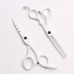 C1010 6 "Japan Aangepaste Logo White Professional Menselijk Haarschaar Kapper Kappers Schaar Snijden Dunning Shears Styling Tools