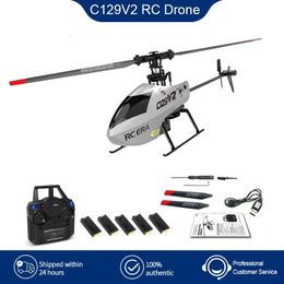 Hélicoptère C129V2 RC Hélicoptère 2,4 GHz Gyroscope Pro hélicoptères Paddle Single sans Aileons Aircraft RC Airplane Toy 240426