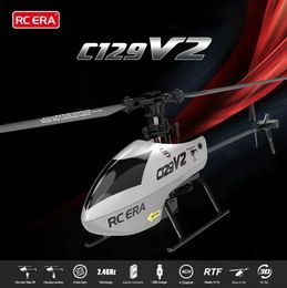 C129V2 RC Helicopter 4CH 6axis Gyro Single Prop sans ailerons Pression aérobatique Remote commande Airplane Boy Toys 240511