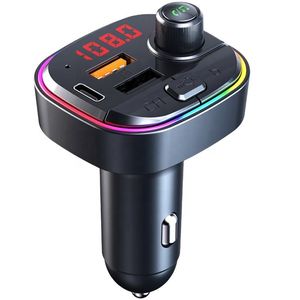 C13 BT Transmetteur FM sans fil Led Type C PD QC3.0 Chargeur de voiture rapide Mini lecteur MP3