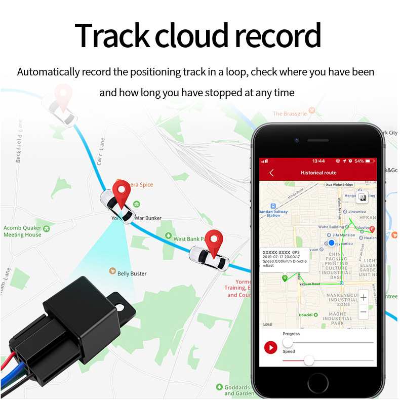 C13 Autoveiligheidsrelais GPS Tracker GSM Locator APP Tracking Afstandsbediening Antidiefstalbewaking Cut Oil Power Car-Tracker222G