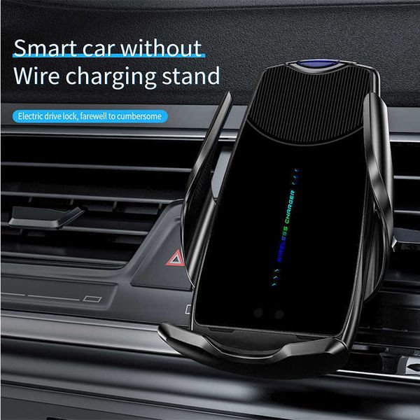 C2 15W chargeur de voiture sans fil automatique support de téléphone de charge à prise rapide support de voiture pour téléphones intelligents