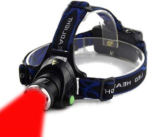C2 670nM faisceau rouge lampe frontale chasse Zoomable phare LED 3 Modes d'éclairage résistant à l'eau course Camping randonnée lecture