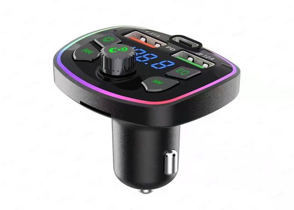 C20 voiture allume-cigare transmetteur FM o lecteur Bluetooth avec lumières colorées lecteur MP3 double USB 5 V 3.1A chargeur rapide 9346753