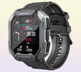 C20 Militair Smart Horloge Mannen Carbon Zwart Ultra Leger Outdoor IP68 5ATM Waterdicht Hartslag Bloed Zuurstof Smartwatch 20225543041