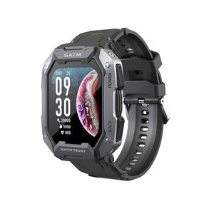 Reloj inteligente militar C20 para hombre, negro de carbono, Ultra militar, para exteriores, IP68, resistente al agua, Monitor de ritmo cardíaco y oxígeno en sangre, reloj inteligente 2023