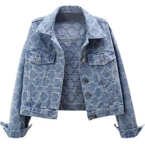 Designer Jacket Dames lange mouw rapelsans jassen jassen denim dames