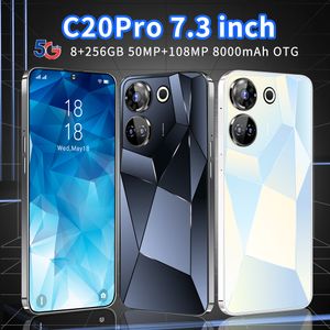 C20Pro Android smartphone Touchscreen Kleurscherm 4G 8GB 12GB 16 GB RAM 256 GB 512 GB 1TB ROM 7.3-inch HD-scherm Gravity Sensor ondersteunt meerdere talen