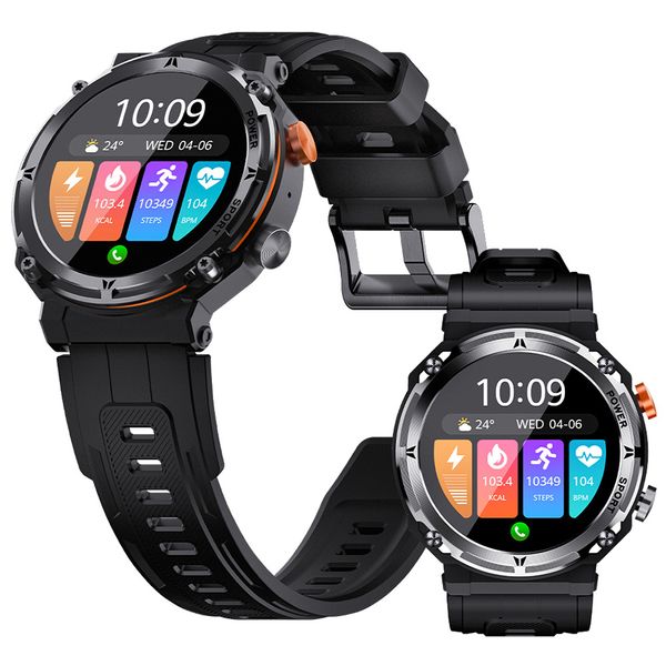 Reloj inteligente C21 Pro para hombre, reloj inteligente para deportes al aire libre, reloj con asistente de voz y llamada BT, reloj de pulsera resistente al agua con Monitor de ritmo cardíaco C21Pro