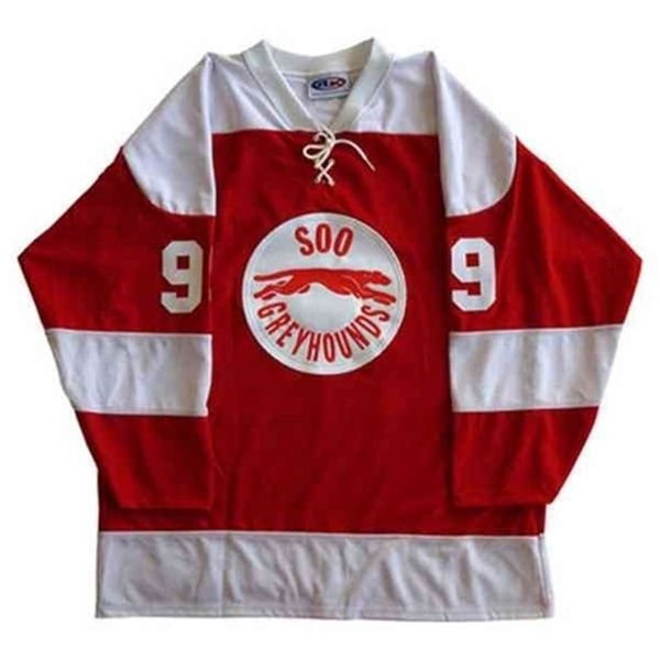 C26 Nik1 99 Wayne Gretzky Soo Greyhounds Hockey Jersey Bordado Cosido Personalizar cualquier número y nombre Jerseys