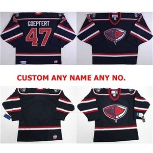 C26 Nik1 Venta al por mayor 2016 Personalizar ECHL South Carolina Sting Rays Hombres Mujeres Niños 47 Bobby Goepfert Hockey Jerseys Goalit Cut Custom Cualquier nombre Cualquier NO.