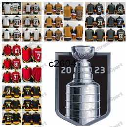 c2604 Maillots de hockey de la finale de la Coupe Stanley 2023 61 Mark Stone C 7 Alex Pietrangelo 71 William Karlsson 81 Jonathan Marchessault 9 Jack Eichel Jersey Mens Reverse Retro 20 S