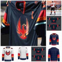 C2604 C202 Coachella Valley Firebirds 2022 Inaugurele seizoen Hockey Jersey Custom Elk nummer Elke naam Jersey