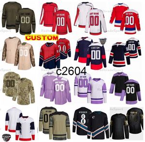 c2604 Custom 2023 Stadium Series Reverse Retro Hockey Jerseys Ovechkin Oshie Backstrom Camo Fights Cancer Kuznetsov Wilson Carlson Strome Sheary Milano Sandin Man