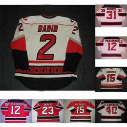 C2604 Mit Albany River Rats Hommes 40 Scott Clemmensen 15 Cody 23 Rob Skrlac 31 Ari Ahonen 20 Ryan Murphy 12 Maillots de hockey Ilkka Pikkarainen