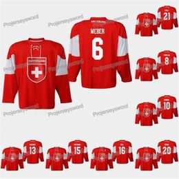 C2604 Mit Suisse Yannick Weber Maillot du Championnat du Monde IIHF 2019 Vincent Praplan Nico Hischier Raphael Diaz Reto Berra Kevin Fiala Lukas Frick