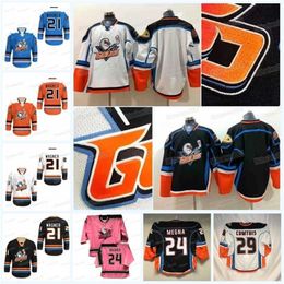 C2604 Maillot de hockey MitNess San Diego Gulls Canards AHL 7 Oleksy 19 Terry 24 Megna 25 Carrick 29 Comtois 38 Maillots Sideroff Respirant Tous cousus