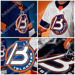 C2604 Thr 2021 Bridgeport Islanders Jersey 2 Seth Helgeson AHL Hockey 8 Wilde 29 Arnaud Durandeau 17 Felix Bibeau 10 Kyle MacLean Cole Bardreau