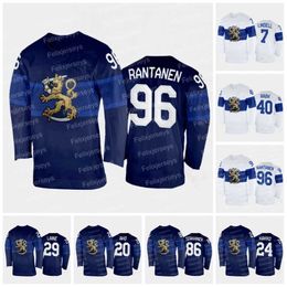 C2604 Thr Team Finland 2022 Winter Hockey Jersey Mikko Rantanen Teuvo Teravainen Kaapo Kakko Sebastian Aho Aleksander Barkov Miro Heiskanen Tuukka