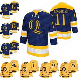 C2604 WTy Smilanic 2022 Quinnipiac Bobcats Hockey Jersey Van Brabant Wyatt Bongiovanni Odeen Tufto Matthew Peca Clifton Devon Toews Leitch Garteig