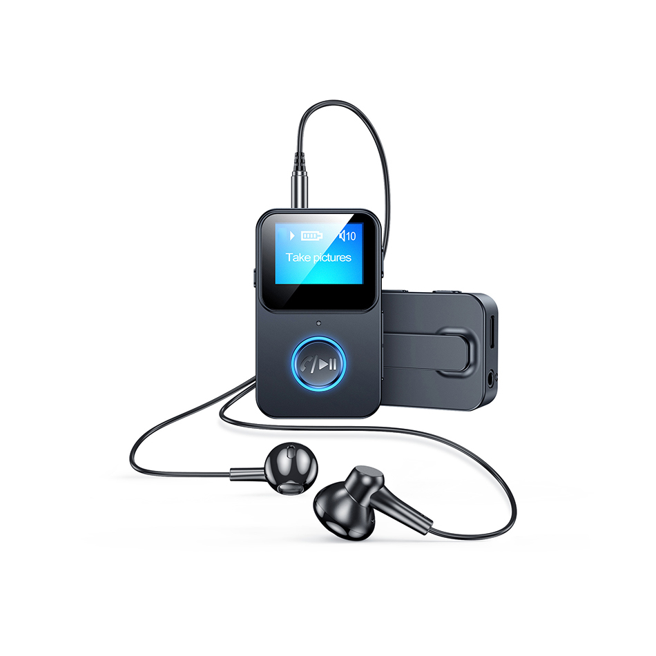 C33 Bluetooth 5.0 Ontvanger LED Display Cilp Muziek MP3 Speler TF 3.5mm AUX Draadloze Audio Adapter voor Hoofdtelefoon Auto TV PC