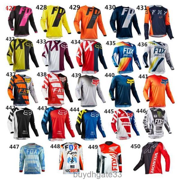 C4X7 T-shirts pour hommes Fox Spring T-shirt pour hommes Racing Moto Vitesse Réduction Robe Sweatwicking Respirant Vélo Cyclisme Top