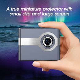 C50 Mini projecteur DLP vidéo portable Home Cinema batterie intégrée 2500 mAh haut-parleur 3 W petit projecteur extérieur prend en charge Dolby USB fonctionne avec le boîtier TV Fire Stick