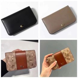 C5870 Slim Multi-card Snap Card Case Sporter Style Style Short Card and Coin Purse Long Wallet