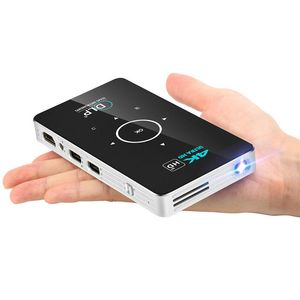 C6 Mini 4K DLP Android 9.0 Projecteur 5G WiFi Bluetooth 4.0 Portable Vidéo Home Cinéma Prise en charge Téléphone mobile Miracast Airplay Amlogic S905X